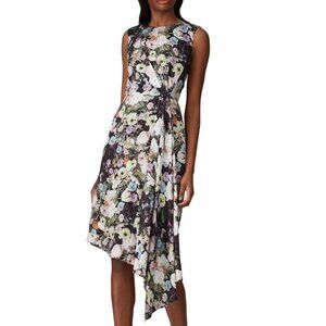 Adam Lippes Collective Floral Side Drape Dress